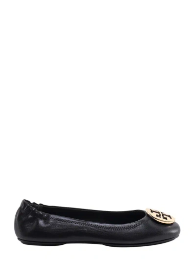 Tory Burch Leather Ballerinas In Black