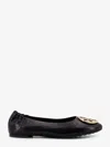 Tory Burch Leather Ballerinas With Metal Logo On The Front In Multi