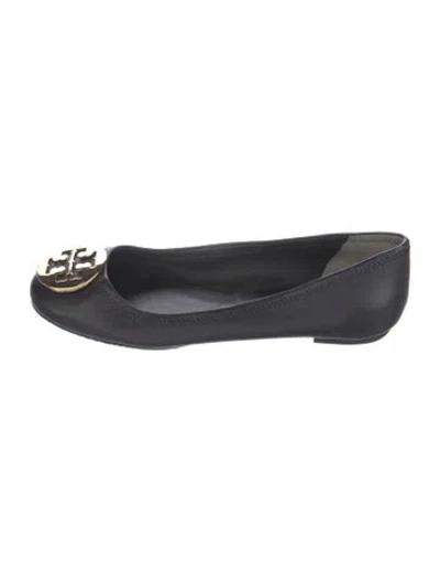 Pre-owned Tory Burch Leather Ballet Flats In Black
