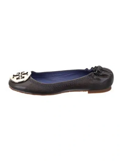 Pre-owned Tory Burch Leather Ballet Flats In Brown