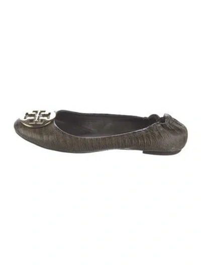 Pre-owned Tory Burch Leather Ballet Flats In Brown