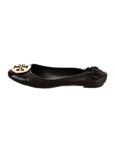 Pre-owned Tory Burch Leather Ballet Flats In Brown