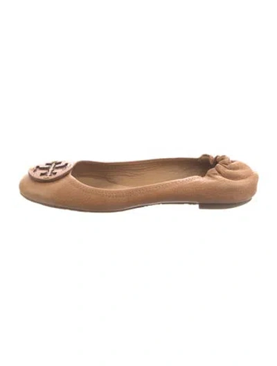 Pre-owned Tory Burch Leather Ballet Flats In Brown
