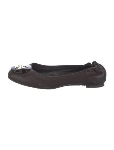Pre-owned Tory Burch Leather Ballet Flats In Brown