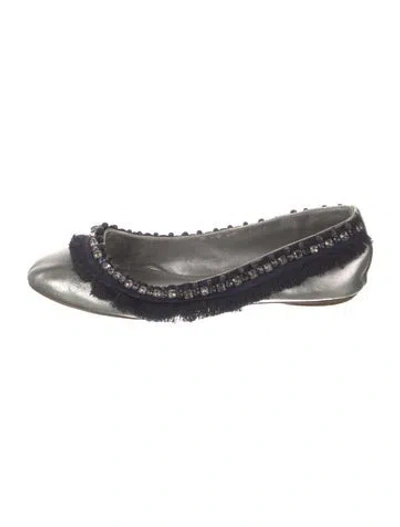Pre-owned Tory Burch Leather Ballet Flats In Multi