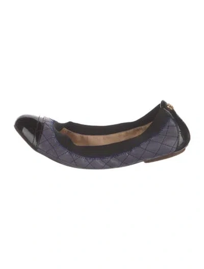Pre-owned Tory Burch Leather Ballet Flats In Multi