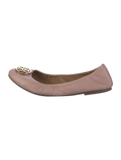 Pre-owned Tory Burch Leather Ballet Flats In Pink