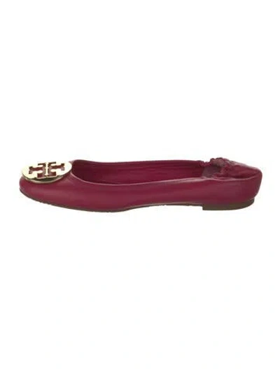 Pre-owned Tory Burch Leather Ballet Flats In Pink