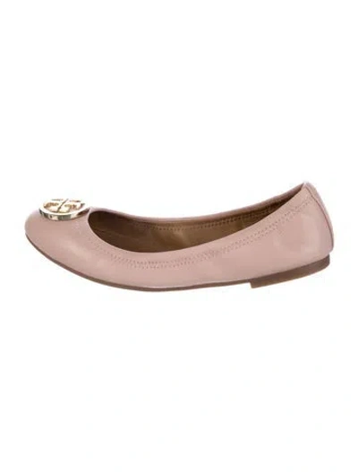 Pre-owned Tory Burch Leather Ballet Flats In Pink