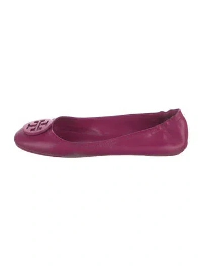 Pre-owned Tory Burch Leather Ballet Flats In Pink
