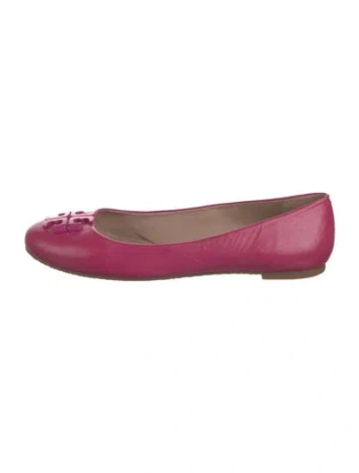 Pre-owned Tory Burch Leather Ballet Flats In Pink