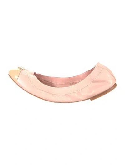 Pre-owned Tory Burch Leather Ballet Flats In Pink