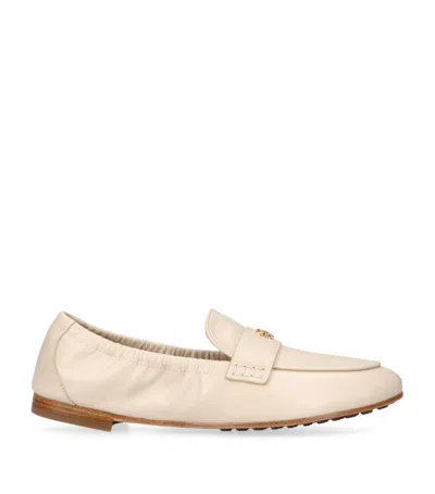TORY BURCH LEATHER BALLET LOAFERS