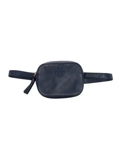 Pre-owned Tory Burch Leather Belt Bag In Black