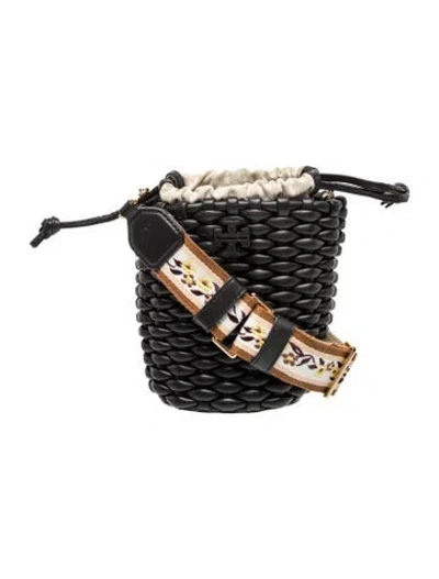 Pre-owned Tory Burch Leather Belt Bag In Black