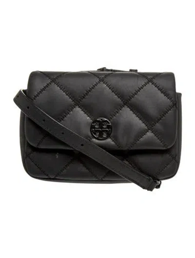 Pre-owned Tory Burch Leather Belt Bag In Black