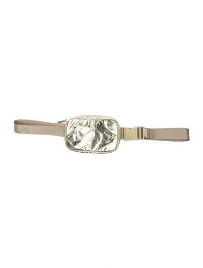 Pre-owned Tory Burch Leather Belt Bag In Gold/metallic