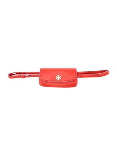 Pre-owned Tory Burch Leather Belt Bag In Orange