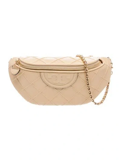 Pre-owned Tory Burch Leather Belt Bag W/ Tags In Neutral