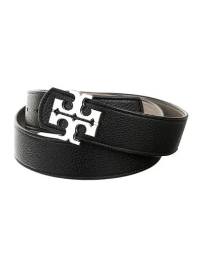 Pre-owned Tory Burch Leather Belt In Black