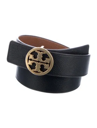 Pre-owned Tory Burch Leather Belt In Black