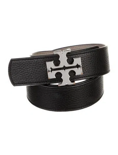 Pre-owned Tory Burch Leather Belt In Black