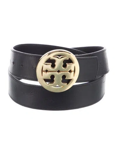 Pre-owned Tory Burch Leather Belt In Black