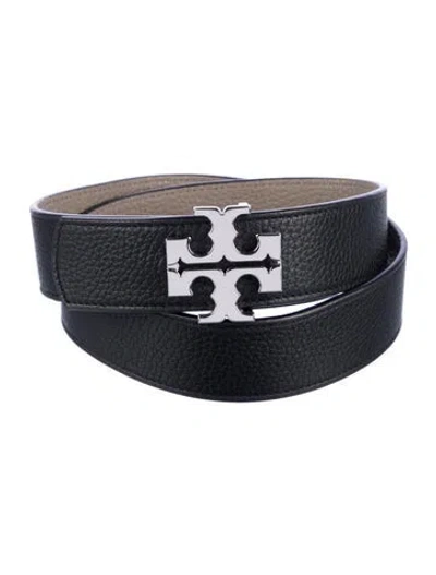 Pre-owned Tory Burch Leather Belt In Black