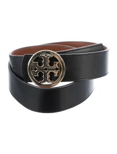 Pre-owned Tory Burch Leather Belt In Black
