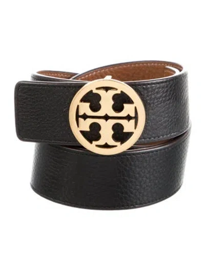 Pre-owned Tory Burch Leather Belt In Black