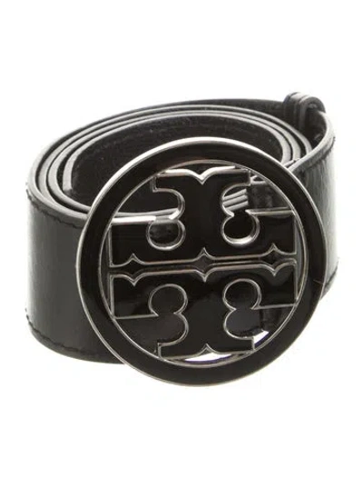 Pre-owned Tory Burch Leather Belt In Black