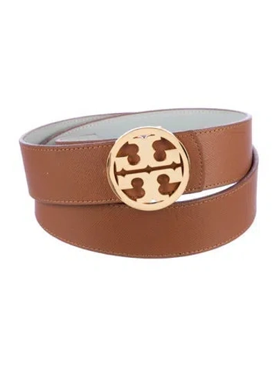 Pre-owned Tory Burch Leather Belt In Blue/brown