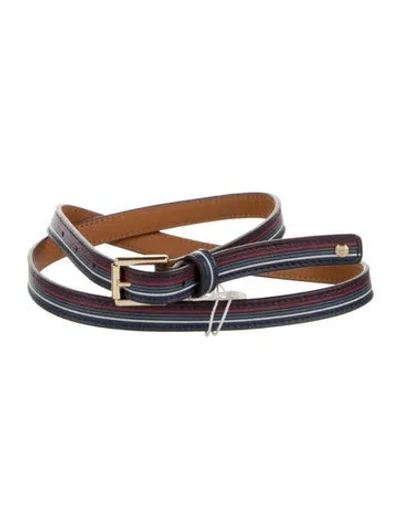 Pre-owned Tory Burch Leather Belt In Brown
