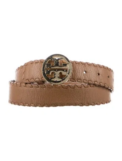 Pre-owned Tory Burch Leather Belt In Brown