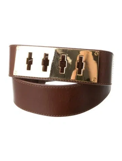 Pre-owned Tory Burch Leather Belt In Brown