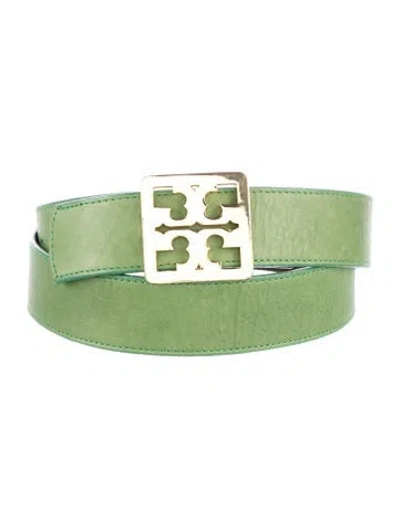 Pre-owned Tory Burch Leather Belt In Green