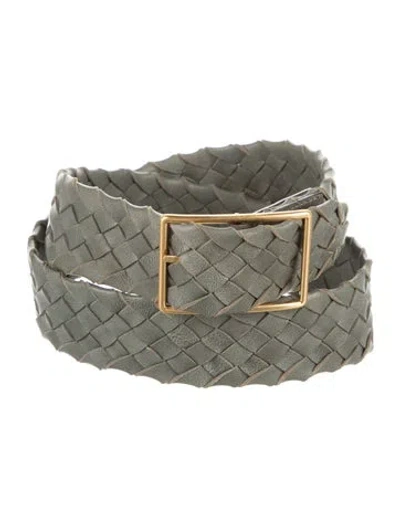 Pre-owned Tory Burch Leather Belt In Green