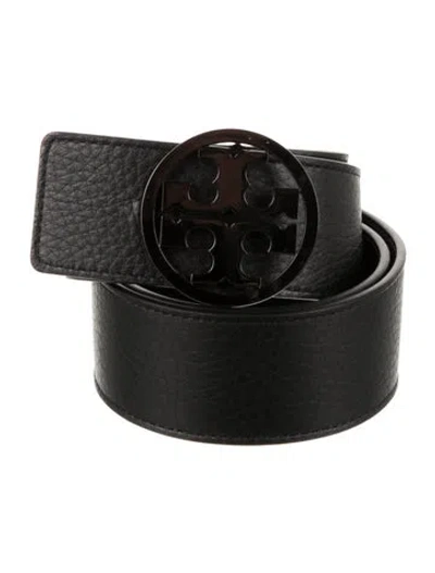 Pre-owned Tory Burch Leather Belt Kit In Black