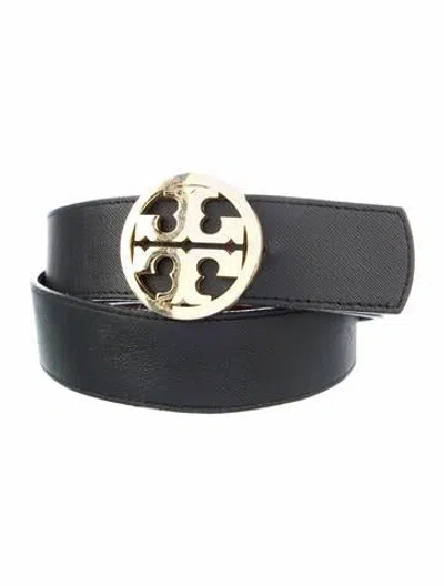 Pre-owned Tory Burch Leather Belt Kit In Black