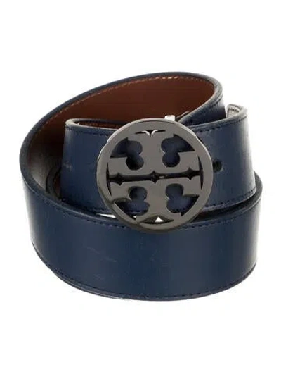 Pre-owned Tory Burch Leather Belt Kit In Blue
