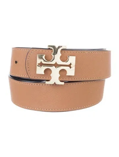Pre-owned Tory Burch Leather Belt Kit In Brown