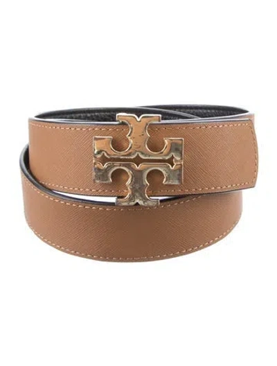 Pre-owned Tory Burch Leather Belt Kit In Brown