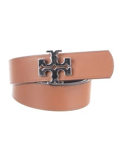 Pre-owned Tory Burch Leather Belt Kit In Brown