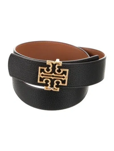 Pre-owned Tory Burch Leather Belt Kit W/ Tags In Black