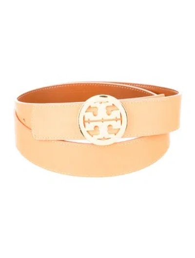 Pre-owned Tory Burch Leather Belt In Orange