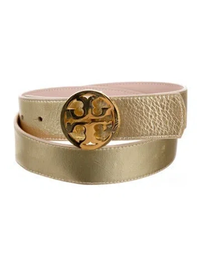Pre-owned Tory Burch Leather Belt In Purple