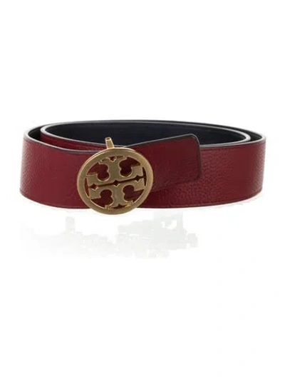 Pre-owned Tory Burch Leather Belt In Red
