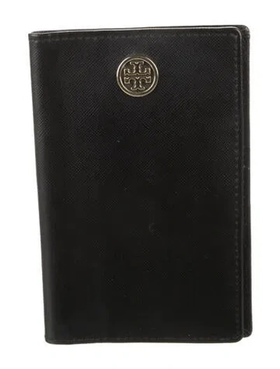 Pre-owned Tory Burch Leather Bifold Wallet In Black