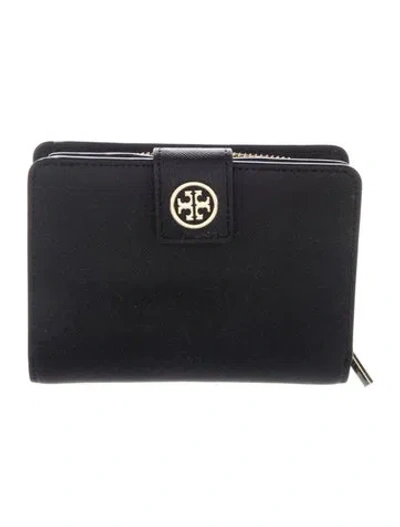 Pre-owned Tory Burch Leather Bifold Wallet In Black