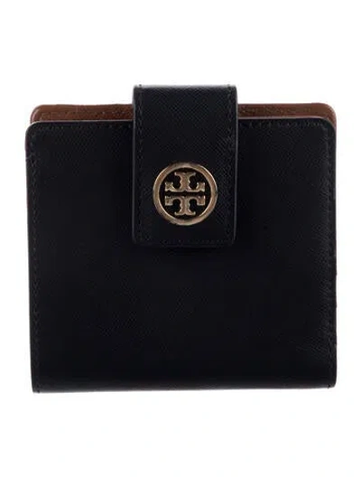 Pre-owned Tory Burch Leather Bifold Wallet In Blue